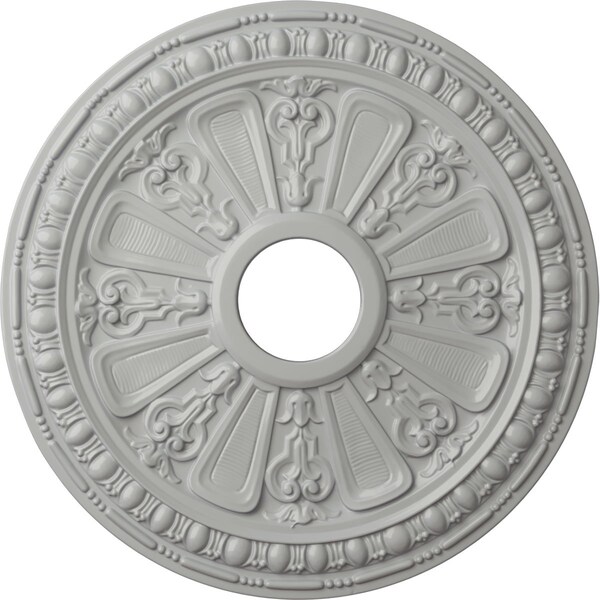 Ekena Millwork Raymond Ceiling Medallion (Fits Canopies up to 5 1/8"), 18 1/8"OD 3 5/8"ID x 1 1/8"P, Frost CM18RAFRF - main